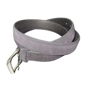 Sz 44 BESPOKE Classic Gray Suede Italian Leather Belt